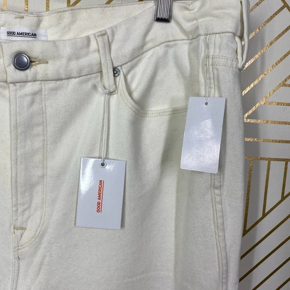 Good American Good Curve Skinny Crop Jeans Ecru - Picture 6 of 12